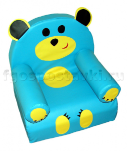 Кресло "Мишка" ВИК с подлокотниками и аппликацией - fgospostavki.ru - Красный Сулин