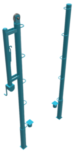Стойки для большого тенниса с механизмом натяжения со стаканами (комплект) - fgospostavki.ru - Красный Сулин