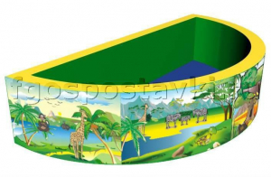 Бассейн с шариками полукруглый с шелкографией - fgospostavki.ru - Красный Сулин