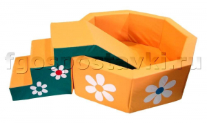 Бассейн "Ромашка" восьмигранный со ступенькой - fgospostavki.ru - Красный Сулин