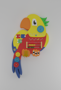 Бизиборд «Разноцветный попугай» - fgospostavki.ru - Красный Сулин