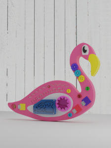 Бизиборд «Розовый фламинго» - fgospostavki.ru - Красный Сулин