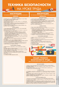 Стенд-уголок "Техника безопасности на уроках труда" - fgospostavki.ru - Красный Сулин