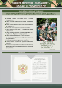 Стенд-уголок "Защита Отечества – обязанность каждого гражданина Российской Федерации" - fgospostavki.ru - Красный Сулин