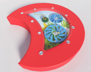 Настенный игровой модуль в виде части гусеницы с весами - fgospostavki.ru - Красный Сулин