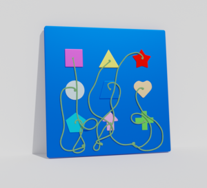 Тактильно-развивающая панель «Геометрия» - fgospostavki.ru - Красный Сулин