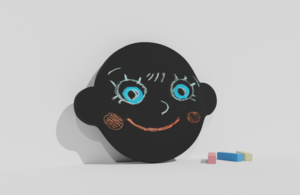 Фигурная грифельная меловая доска на тему эмоций - fgospostavki.ru - Красный Сулин