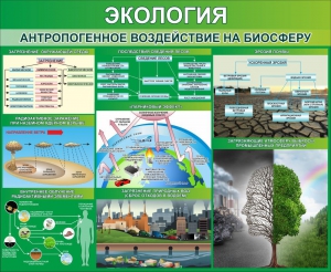 Стенд "Экология. Антропогенное воздействие на биосферу" - fgospostavki.ru - Красный Сулин