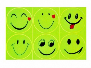 Комплект световозвращающих наклеек "Смайлики" - fgospostavki.ru - Красный Сулин