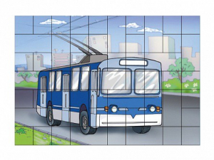 Магнитный пазл "Троллейбус" - fgospostavki.ru - Красный Сулин
