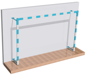 Ворота для гандбола и минифутбола трансформируемые (без сетки, на колесиках) - fgospostavki.ru - Красный Сулин