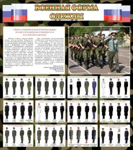 Стенд "Военная форма одежды (флаг РФ)" - fgospostavki.ru - Красный Сулин