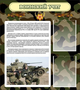 Стенд "Воинский учет" Вариант 2 - fgospostavki.ru - Красный Сулин