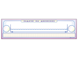 Панно (демонстрационное) магнитно-маркерное "Задачи на движение" + комплект тематических магнитов - fgospostavki.ru - Красный Сулин