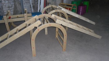 Лестница навесная с зацепами (420*2280 миллиметров, дерево) - fgospostavki.ru - Красный Сулин