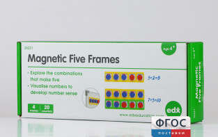 Счетное поле "5" магнитное 4 шт., 20 2-х цветных счетных фишек - fgospostavki.ru - Красный Сулин