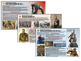 Комплект таблиц по истории "История России XX - XXI вв." раздаточные (цветные, ламинированные, А4, 12 штук) - fgospostavki.ru - Красный Сулин