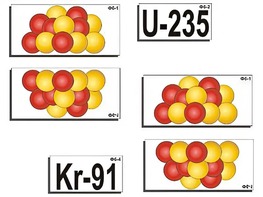 Модель-аппликация "Деление урана. Цепная ядерная реакция" (ламинированная) - fgospostavki.ru - Красный Сулин