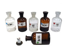 Набор склянок для растворов 250 миллилитров (с притертой пробкой) - fgospostavki.ru - Красный Сулин