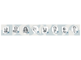 Стенд-лента "Выдающиеся ученые-биологи" - fgospostavki.ru - Красный Сулин