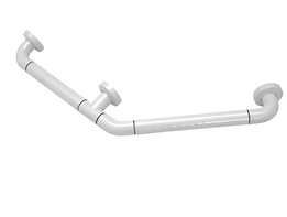 Поручень угловой трехопорный с антибактериальным покрытием (белая) - fgospostavki.ru - Красный Сулин