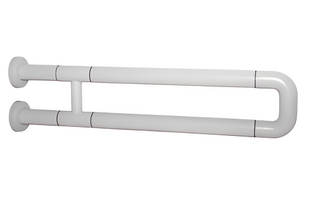Поручень неоткидной двухопорный с антибактериальным покрытием (белый) - fgospostavki.ru - Красный Сулин