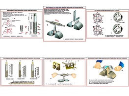 Плакаты ПРОФТЕХ "Инструменты для нарезания резьбы" (6 пл, винил, 70х100) - fgospostavki.ru - Красный Сулин
