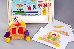 Игровой набор Фребеля "Конструктор деревянный без соединений-4" (Серия "Эксперимент") - fgospostavki.ru - Красный Сулин