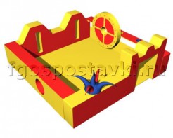Игровой бассейн "Замок" с аппликациями и дополнительными игровыми элементами - fgospostavki.ru - Красный Сулин