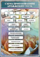 Стенд "Схема приготовления дрожжевого теста" - fgospostavki.ru - Красный Сулин