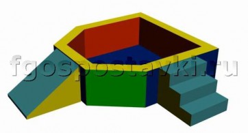 Сухой бассейн "Крепость" 1,5х1,2 метра - fgospostavki.ru - Красный Сулин