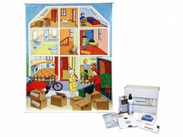 Магнитно-маркерный ситуационный плакат "Квартира" с набором магнитных карточек + методические рекомендации (иностранный язык) - fgospostavki.ru - Красный Сулин