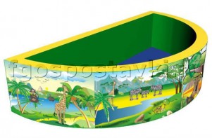 Бассейн с шариками полукруглый с шелкографией - fgospostavki.ru - Красный Сулин