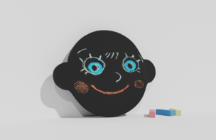 Фигурная грифельная меловая доска на тему эмоций - fgospostavki.ru - Красный Сулин