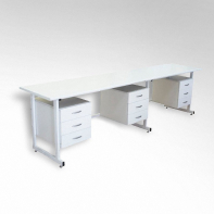 Стол 3-х тумбовый для лабораторных работ 2500*600*850 ЛДСП - fgospostavki.ru - Красный Сулин