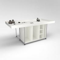 Стол для конструирования и робототехники с полками и местами хранения  - fgospostavki.ru - Красный Сулин