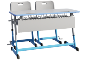 Парта NOMAD V двухместная регулируемая по высоте с антивандальной кромкой - fgospostavki.ru - Красный Сулин