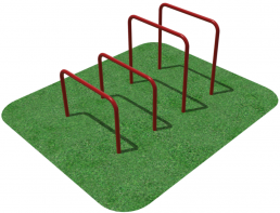 Упоры для отжимания цельносварные, разноуровневые  - fgospostavki.ru - Красный Сулин