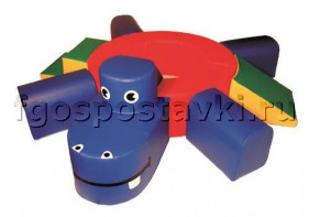 Сухой бассейн "Весёлый бегемот" с приставными элементам - fgospostavki.ru - Красный Сулин