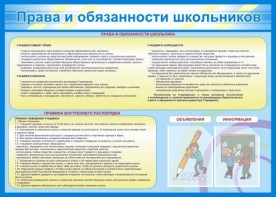 Стенд "Права и обязанности школьников" - fgospostavki.ru - Красный Сулин