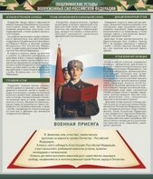 Стенд "Уставы. Закон военной службы. Военная присяга" - fgospostavki.ru - Красный Сулин